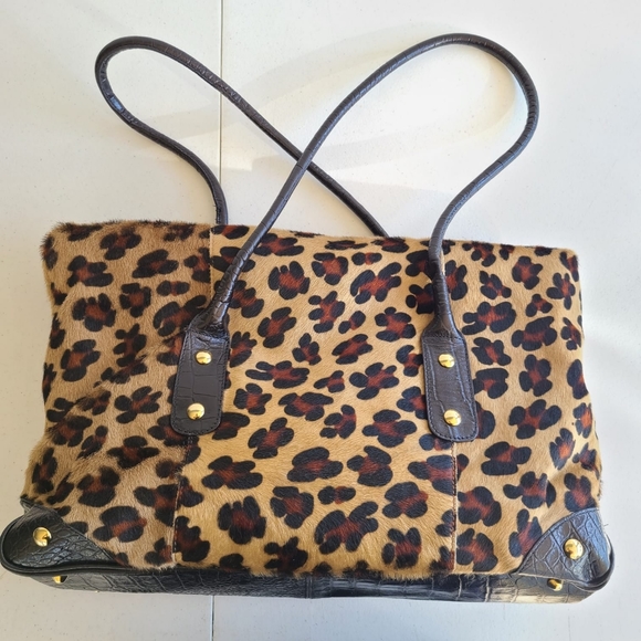 Maurizio Taiuti leopard tote italian tote - Picture 3 of 11